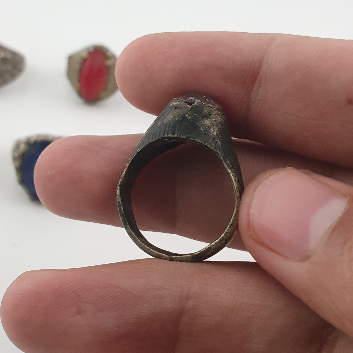 Old World Antique Mixed Brass Artisan Lot of 15 Rings