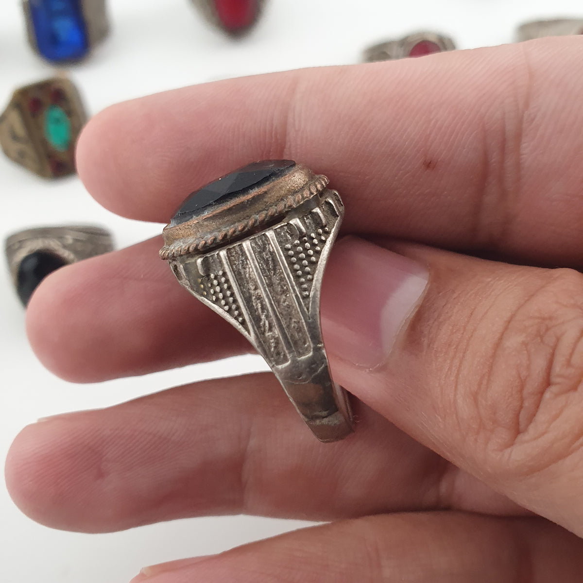 Antique Rustic Boho Brass  15 Lot Ring Collection