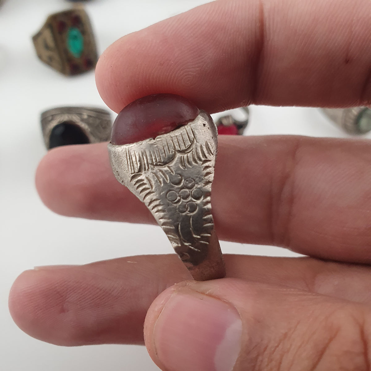 Antique Rustic Boho Brass  15 Lot Ring Collection