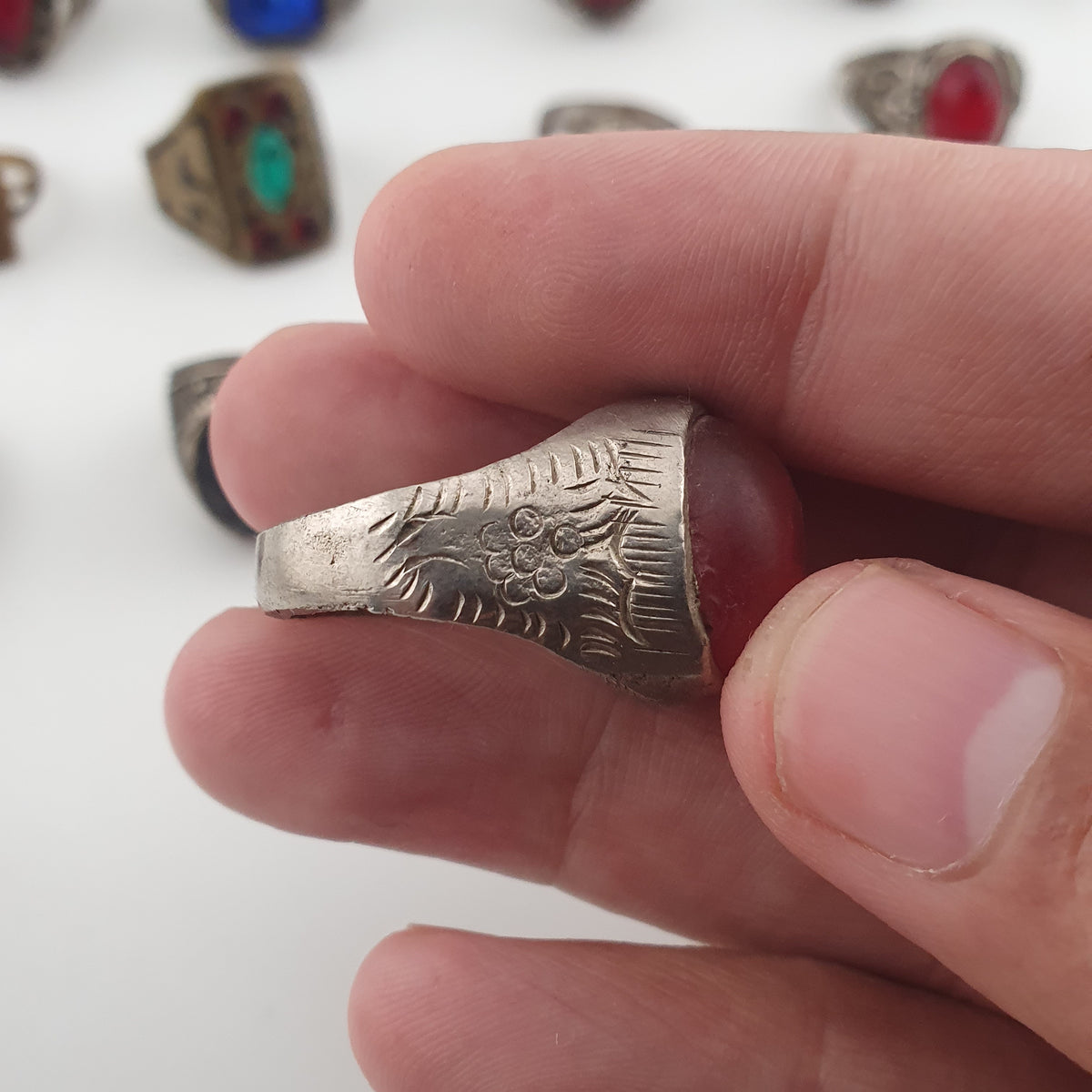 Antique Rustic Boho Brass  15 Lot Ring Collection