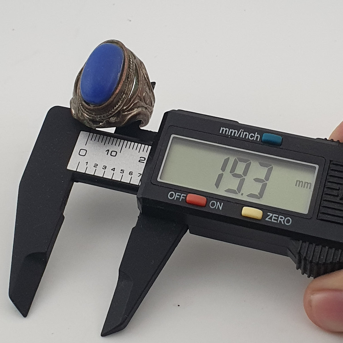 Ancient Heritage Brass Ring with Deep Blue Lapis Lazuli Stone