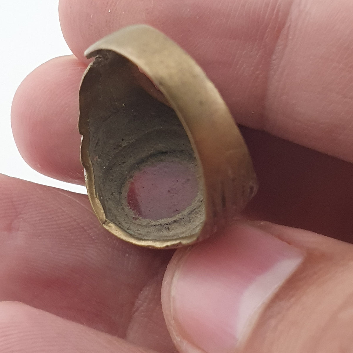 Antique Style Brass Ring with Cubic Zirconia Traditional Artisan Jewellery