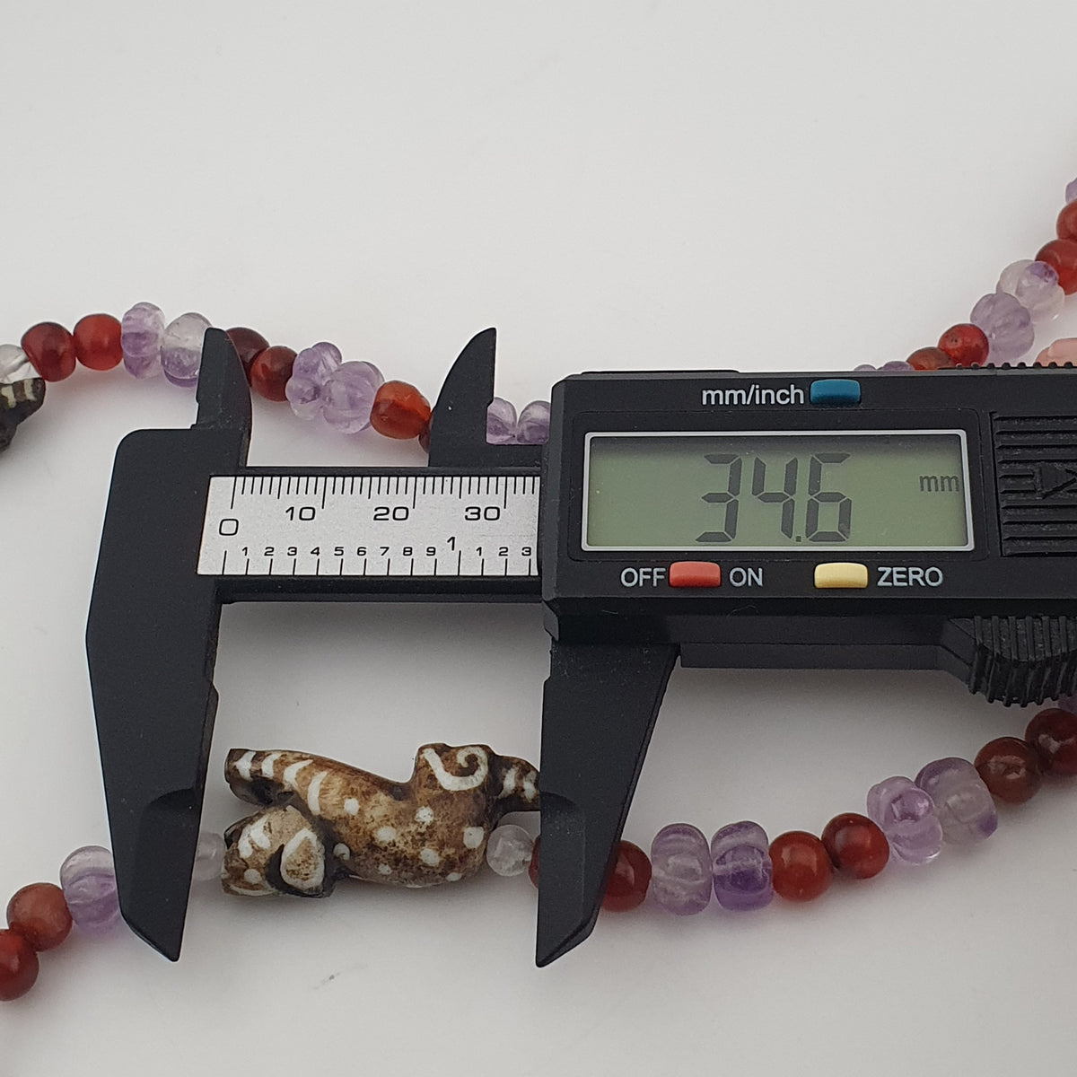 Vintage Mix Amethyst ,Carnelian & Pumtek Pyu Beads Necklace