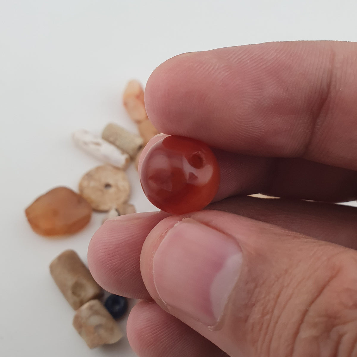 Antique Mix Natural Agate Beads Lot – Vintage Gemstone Collectible Beads