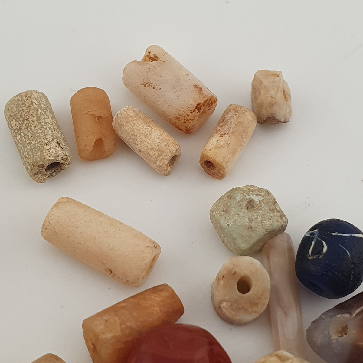 Antique Mix Natural Agate Beads Lot – Vintage Gemstone Collectible Beads