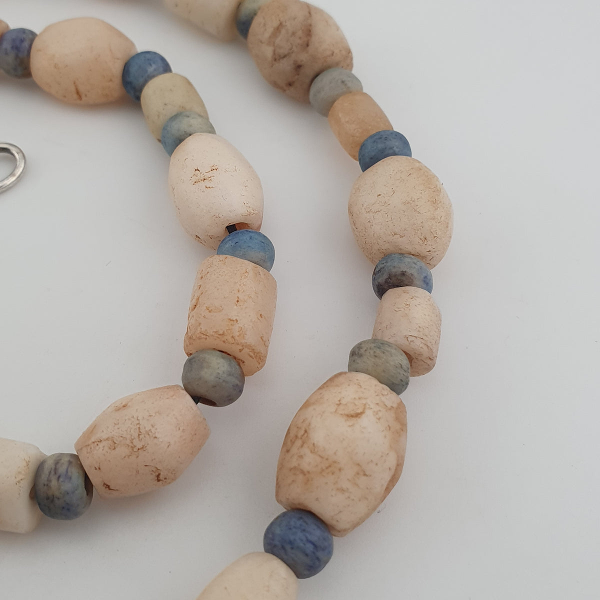 Antique Yemeni White Agate Carnelian Pendant Necklace Vintage Ethnic Jewelry