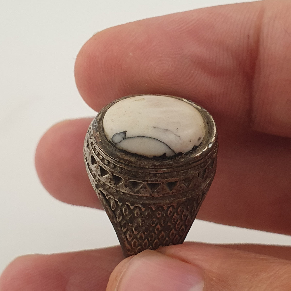 Vintage Natural Eyes Agate Bead Amulet Pendant