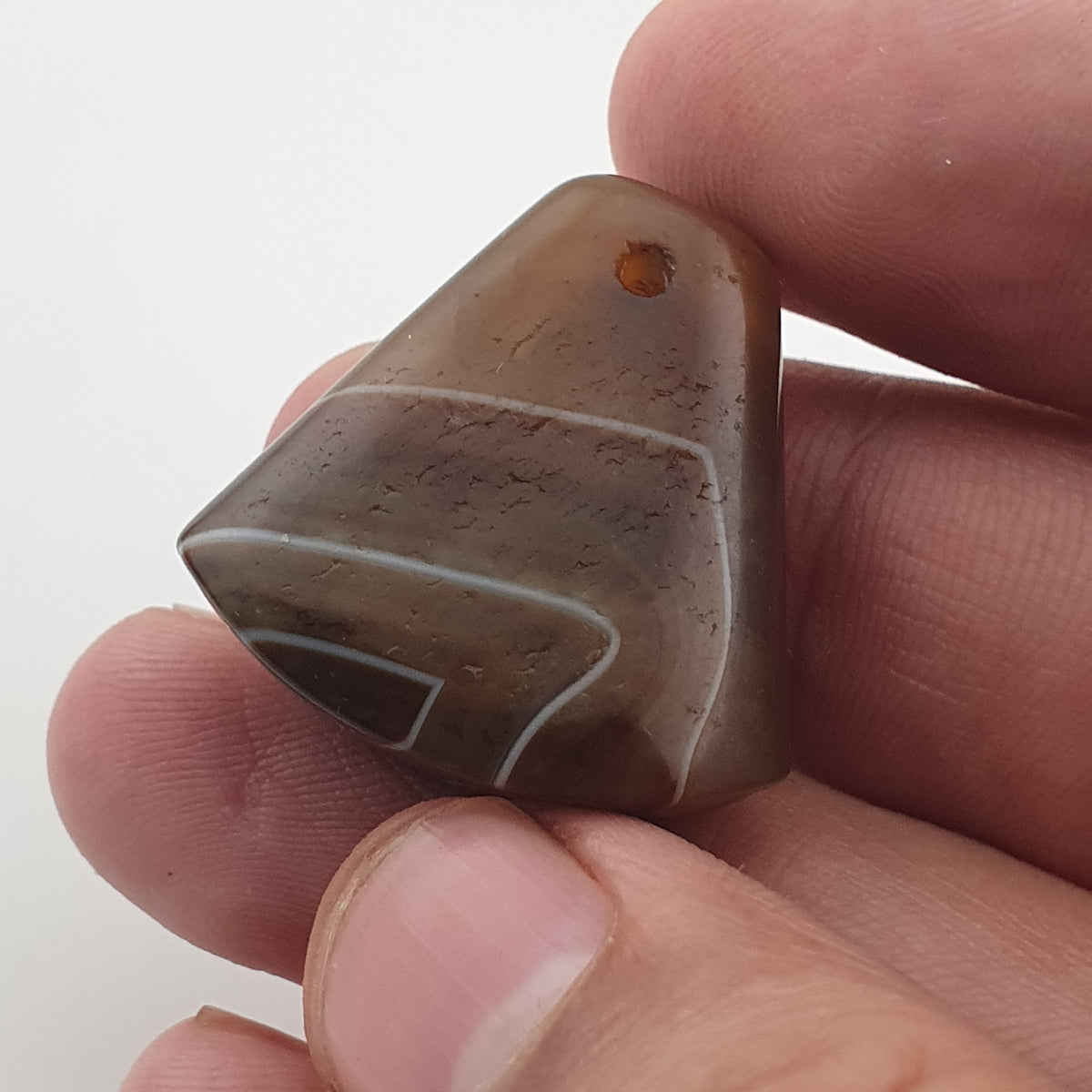 Vintage Natural Eyes Agate Bead Amulet Pendant