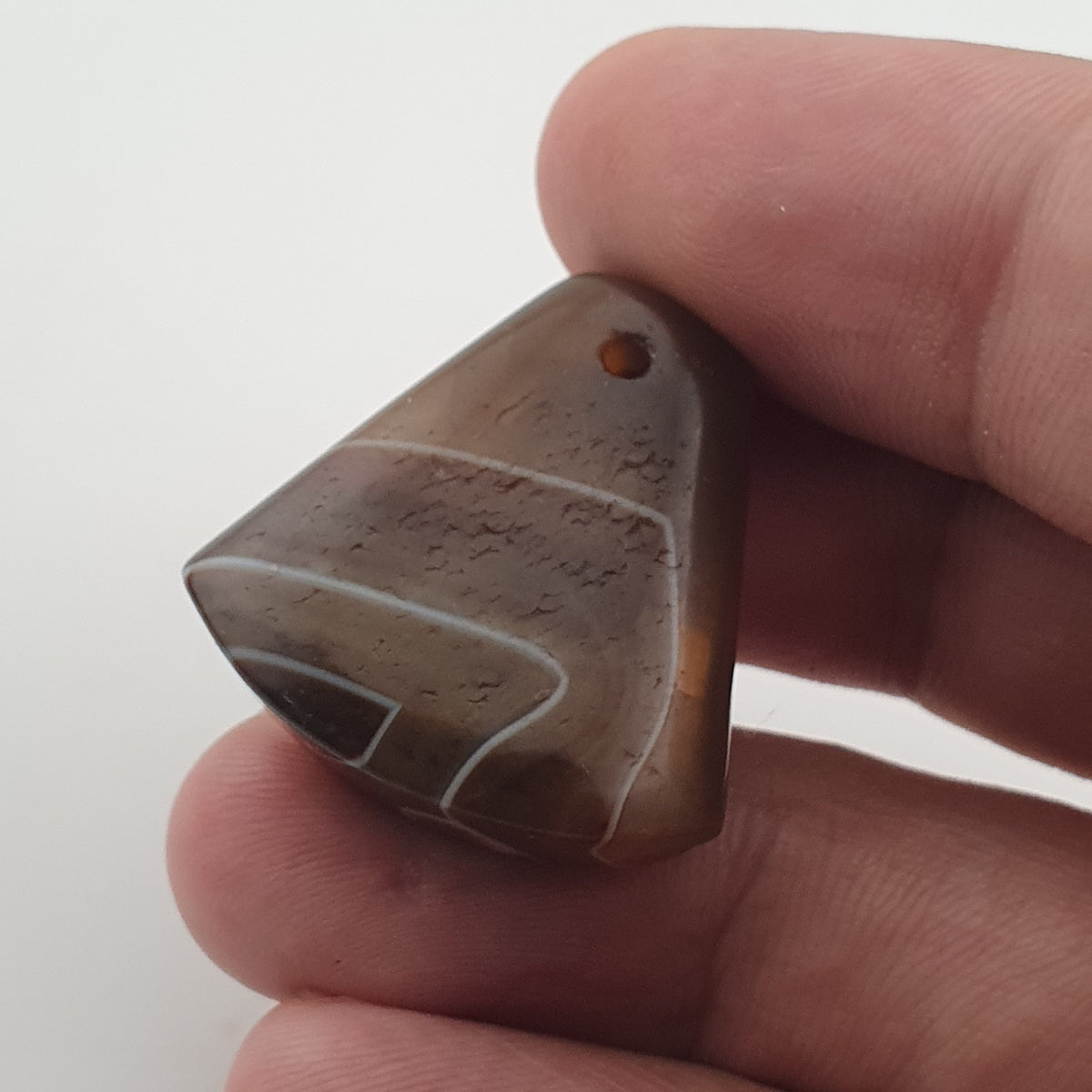 Vintage Natural Eyes Agate Bead Amulet Pendant