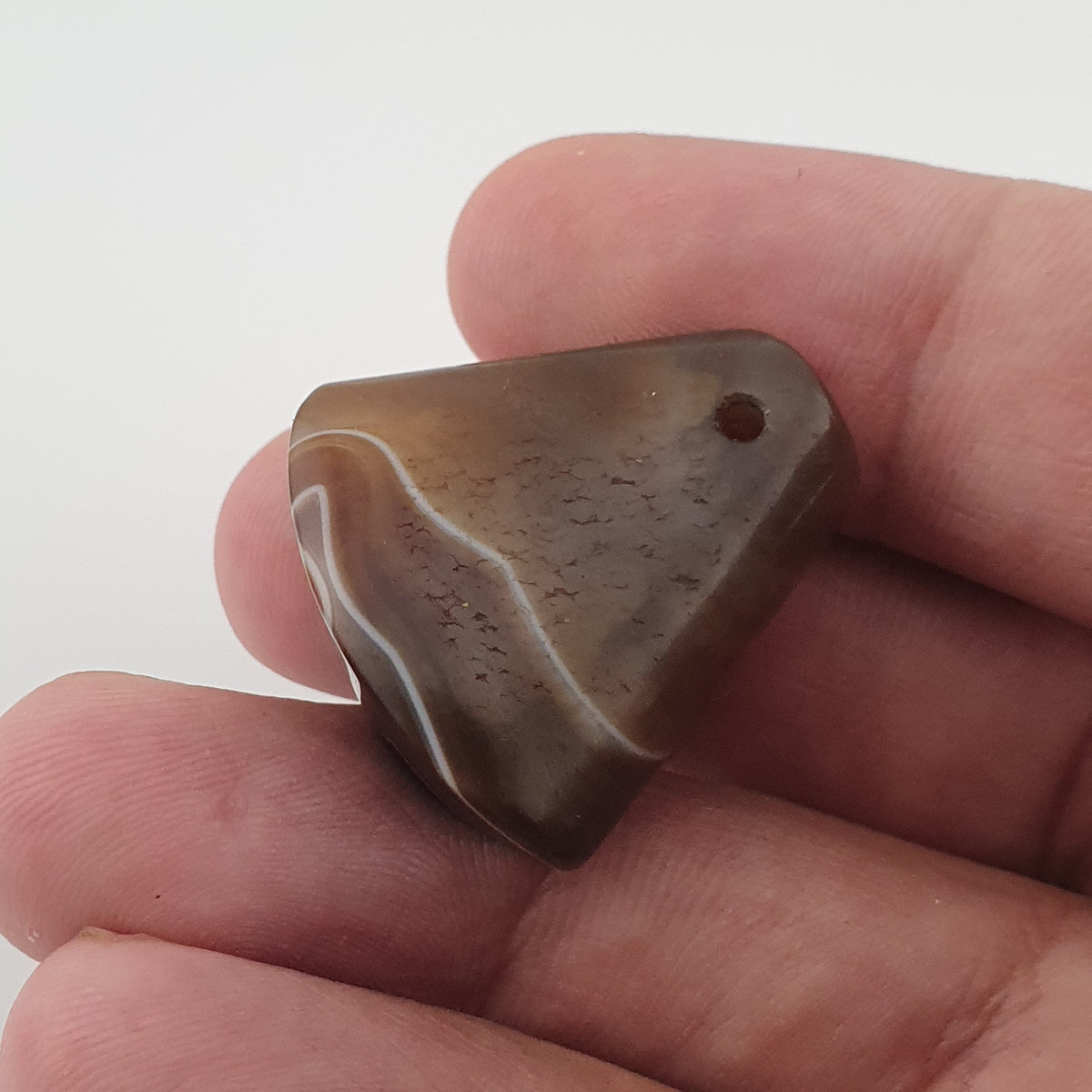 Vintage Natural Eyes Agate Bead Amulet Pendant
