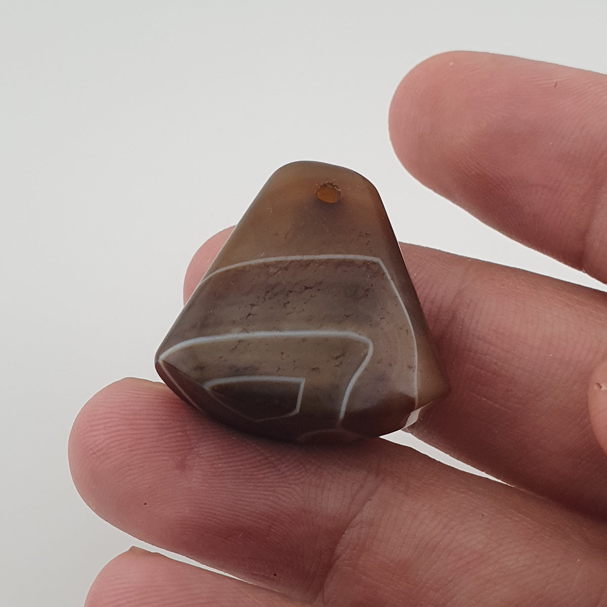 Vintage Natural Eyes Agate Bead Amulet Pendant