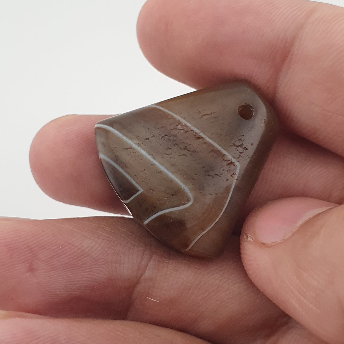 Vintage Natural Eyes Agate Bead Amulet Pendant