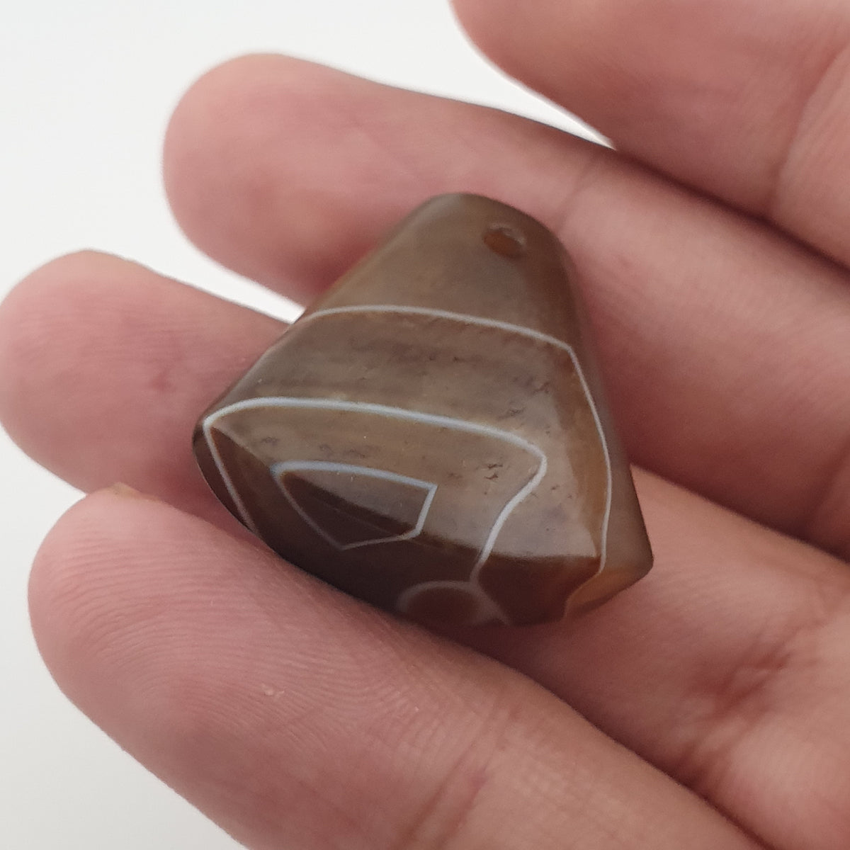 Vintage Natural Eyes Agate Bead Amulet Pendant