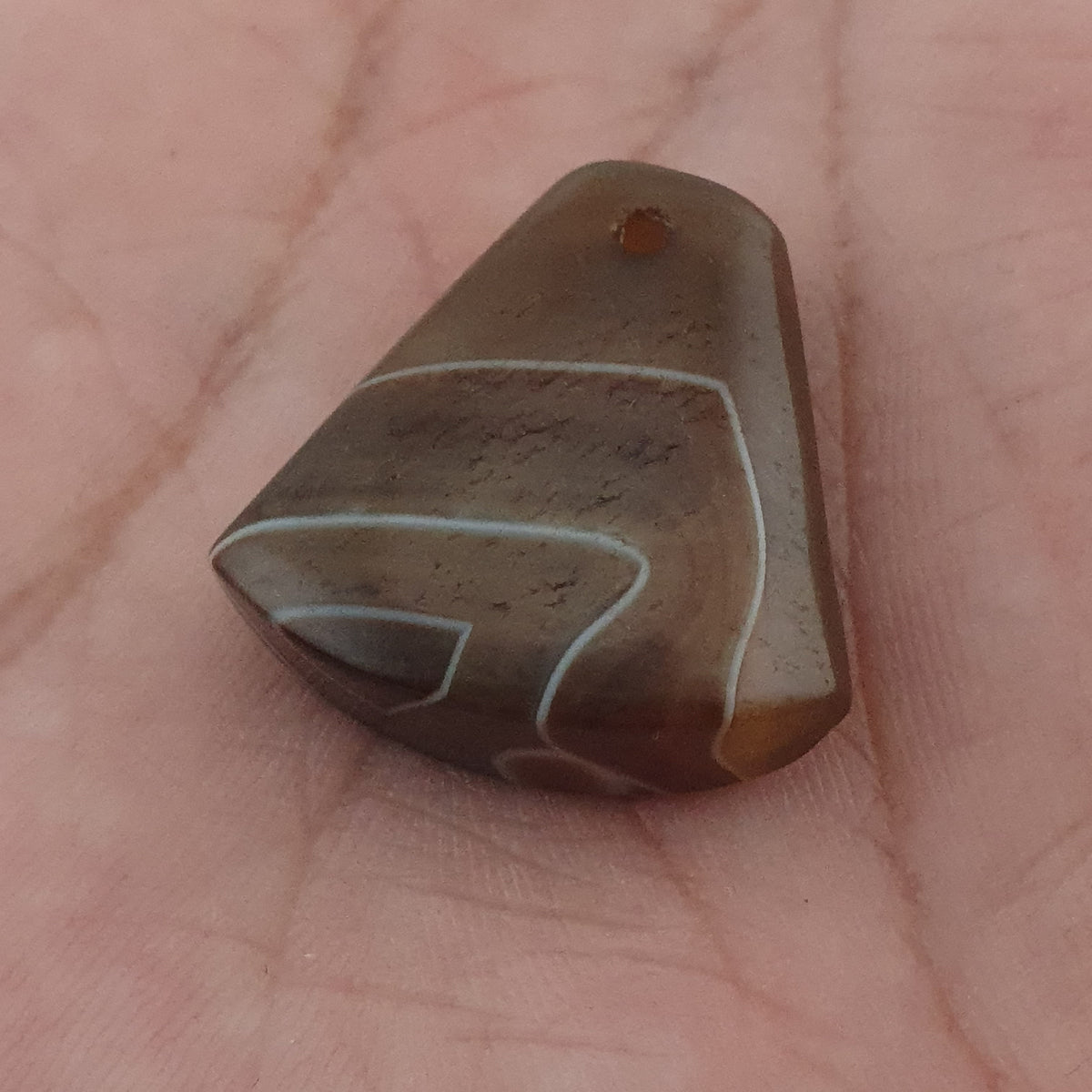 Vintage Natural Eyes Agate Bead Amulet Pendant