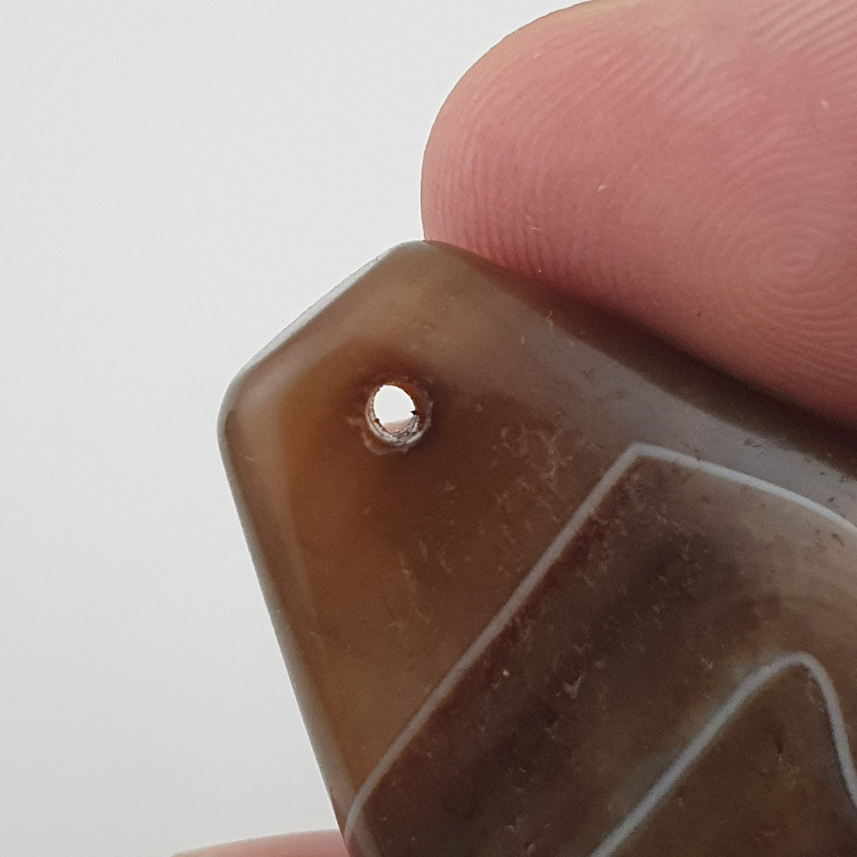 Vintage Natural Eyes Agate Bead Amulet Pendant