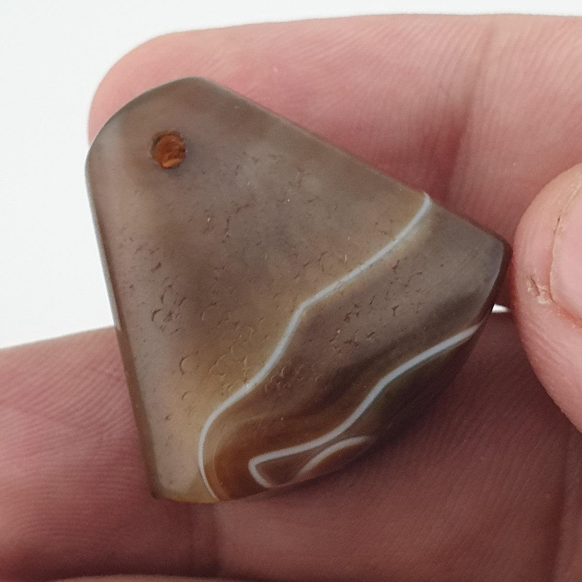 Vintage Natural Eyes Agate Bead Amulet Pendant