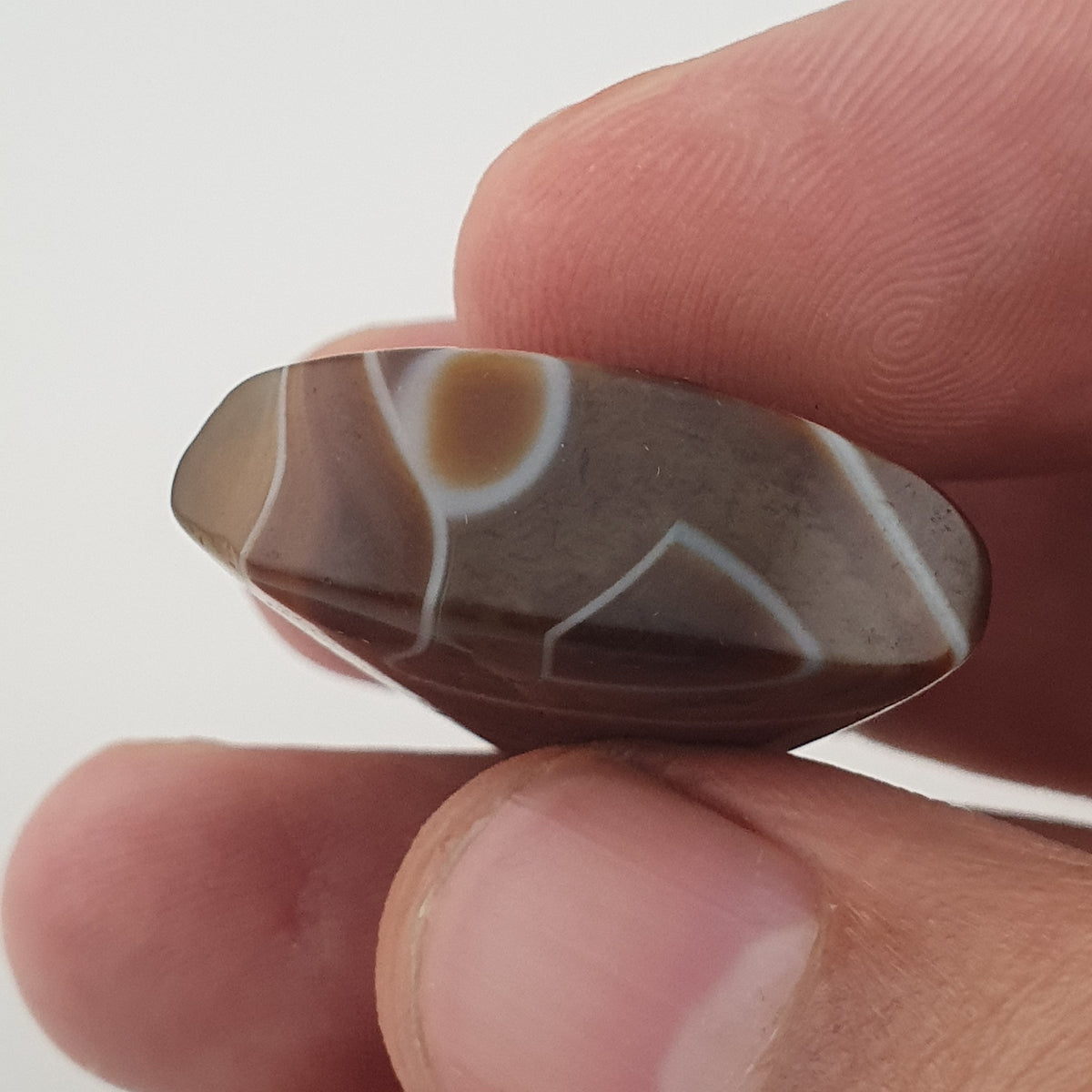 Vintage Natural Eyes Agate Bead Amulet Pendant