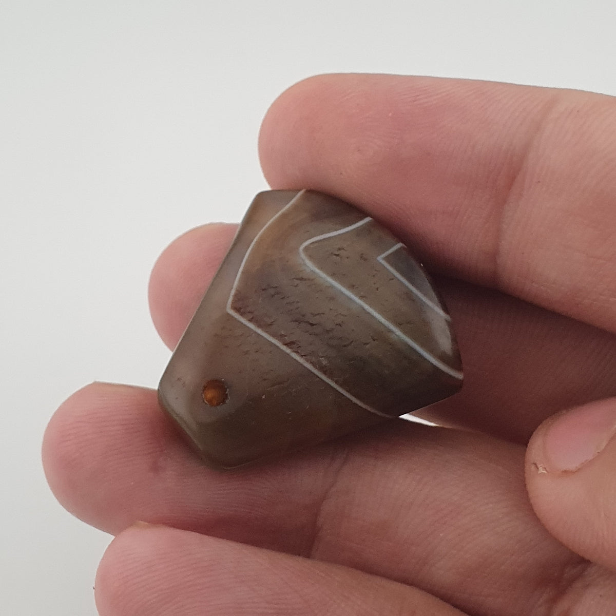 Vintage Natural Eyes Agate Bead Amulet Pendant