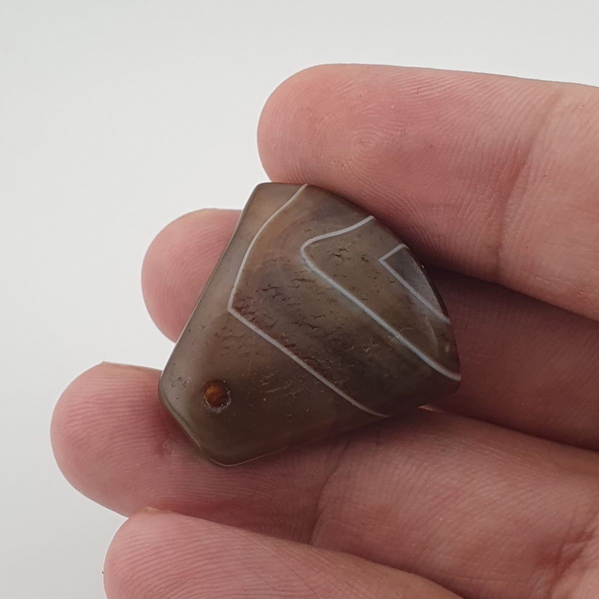 Vintage Natural Eyes Agate Bead Amulet Pendant