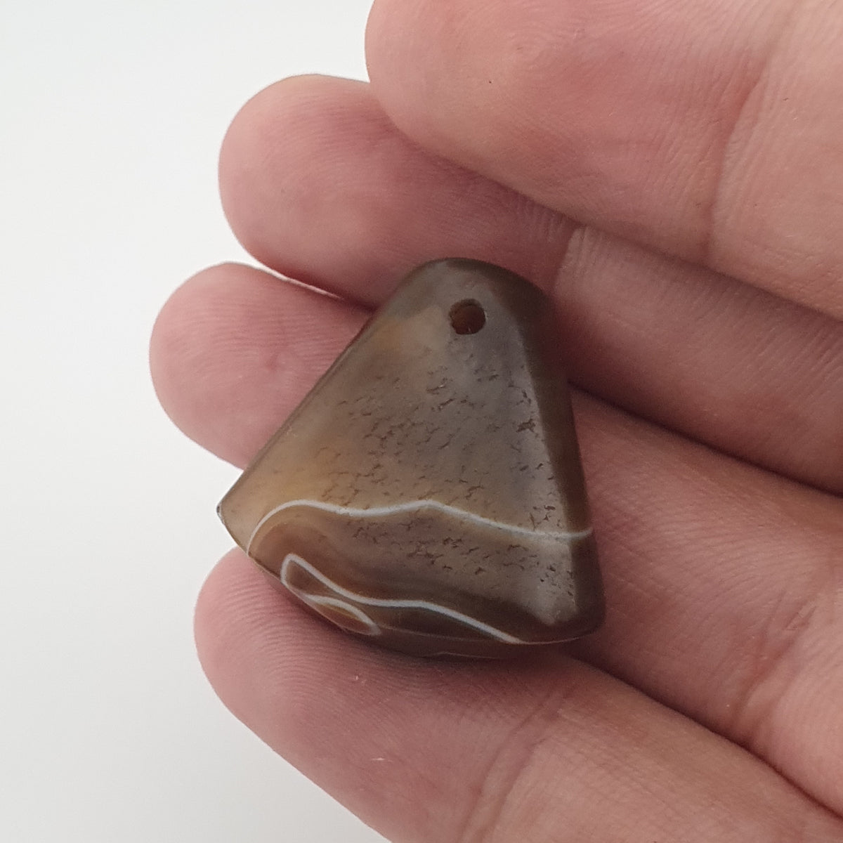 Vintage Natural Eyes Agate Bead Amulet Pendant
