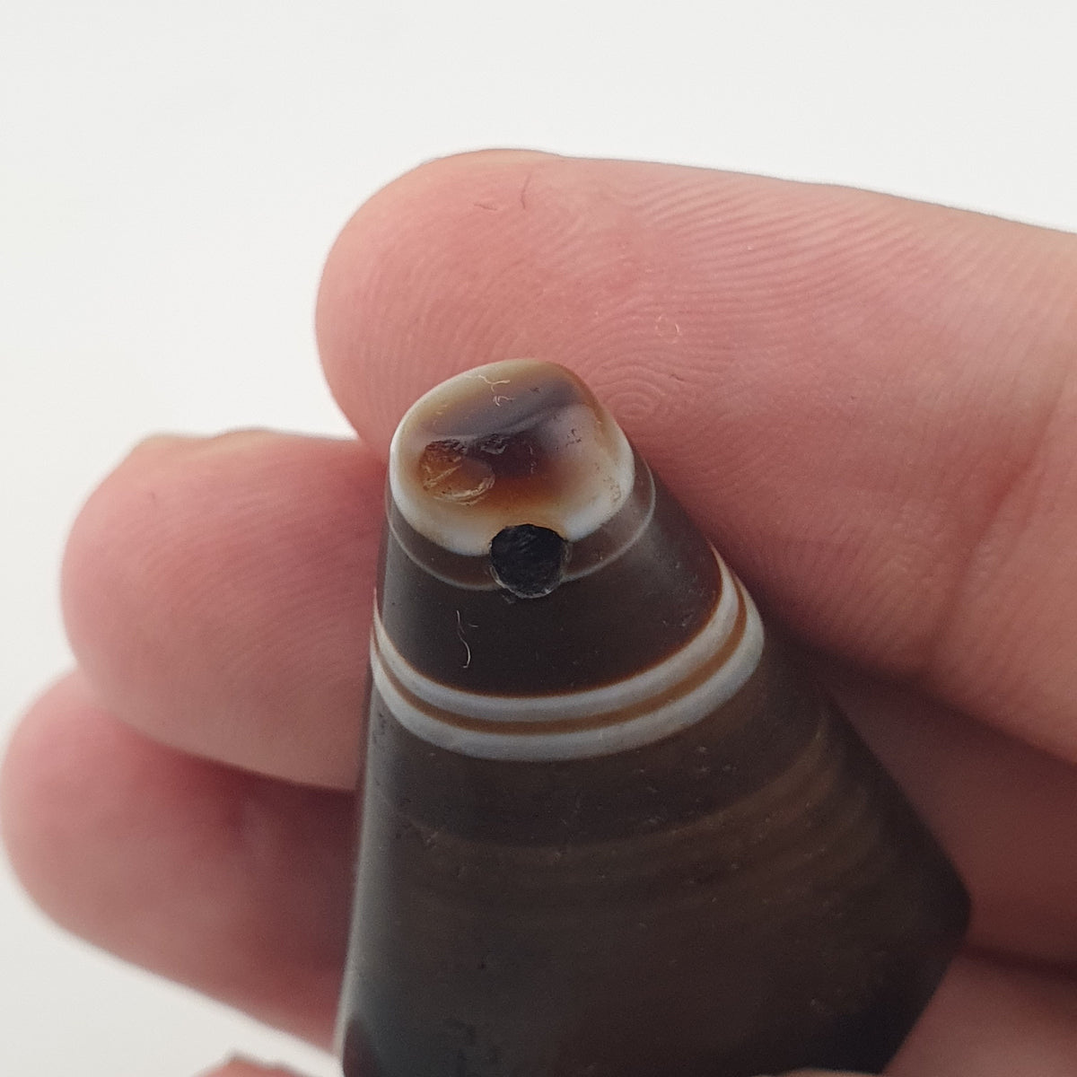 Vintage Himalayan Natural Eyes Agate Pendants Lot of 2