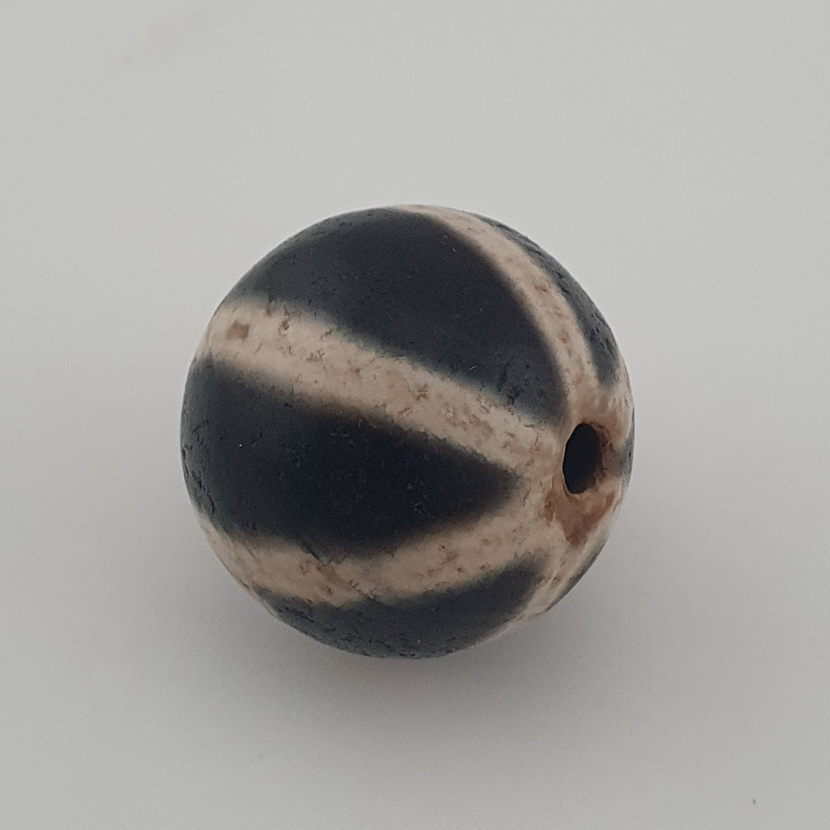 Vintage Himalayan Melon Desgin Agate Dzi Bead Amulet