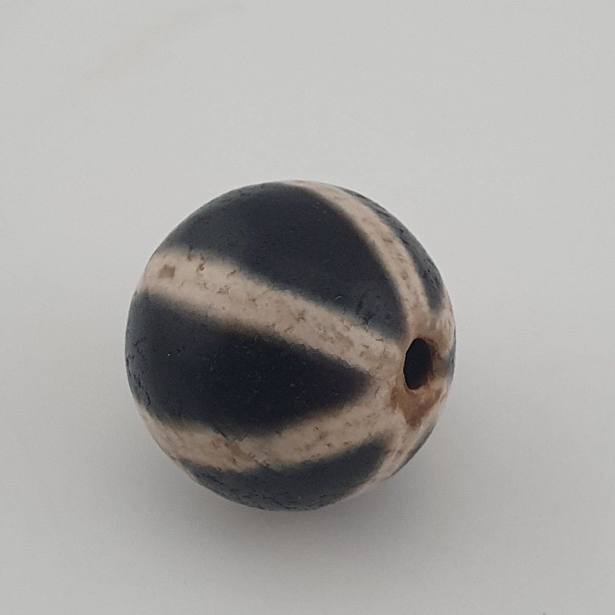 Vintage Himalayan Melon Desgin Agate Dzi Bead Amulet