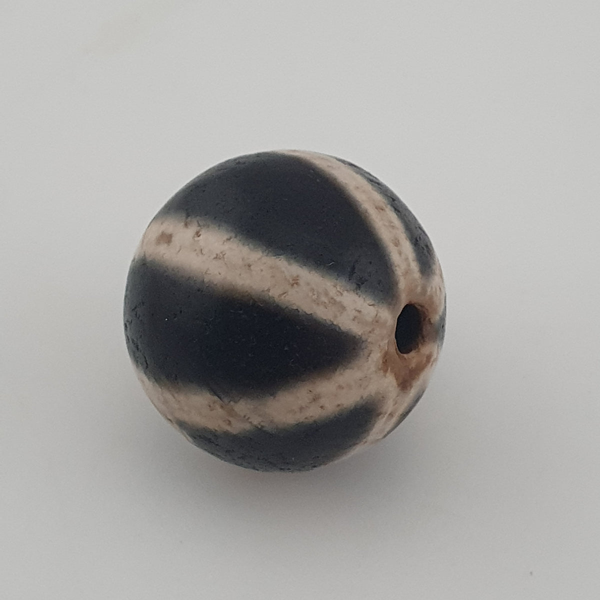 Vintage Himalayan Melon Desgin Agate Dzi Bead Amulet