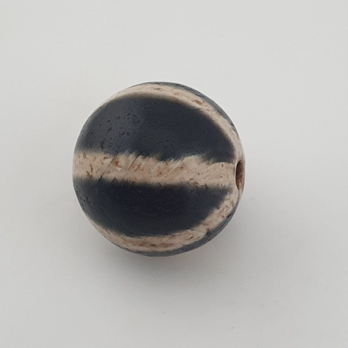 Vintage Himalayan Melon Desgin Agate Dzi Bead Amulet