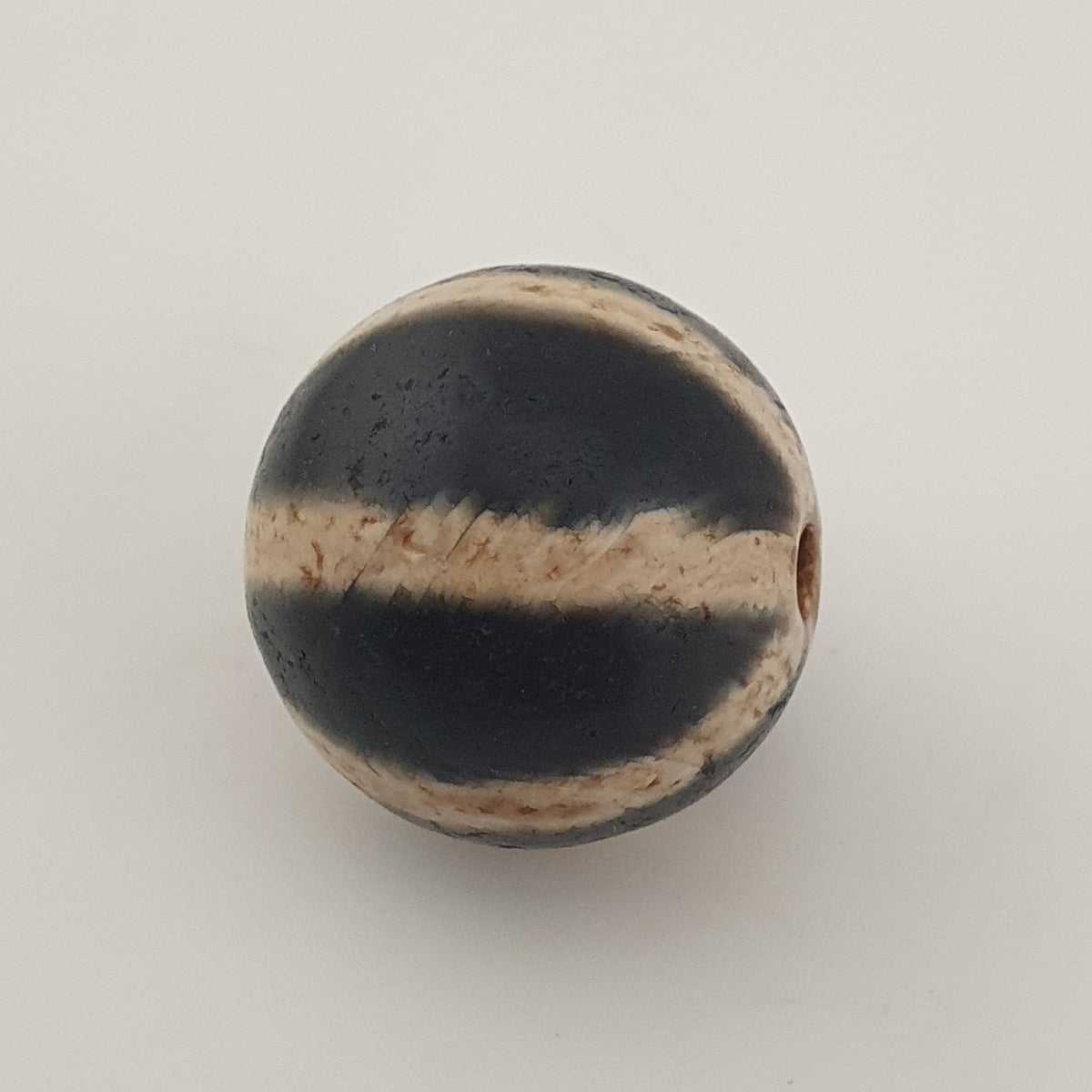 Vintage Himalayan Melon Desgin Agate Dzi Bead Amulet