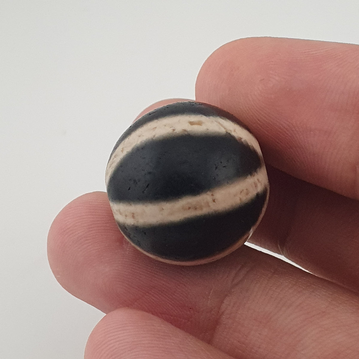 Vintage Himalayan Melon Desgin Agate Dzi Bead Amulet