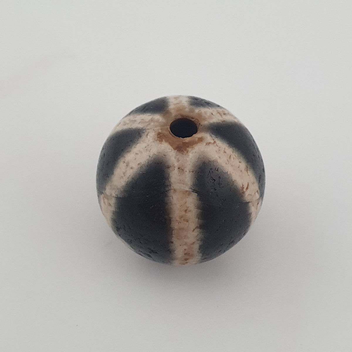 Vintage Himalayan Melon Desgin Agate Dzi Bead Amulet