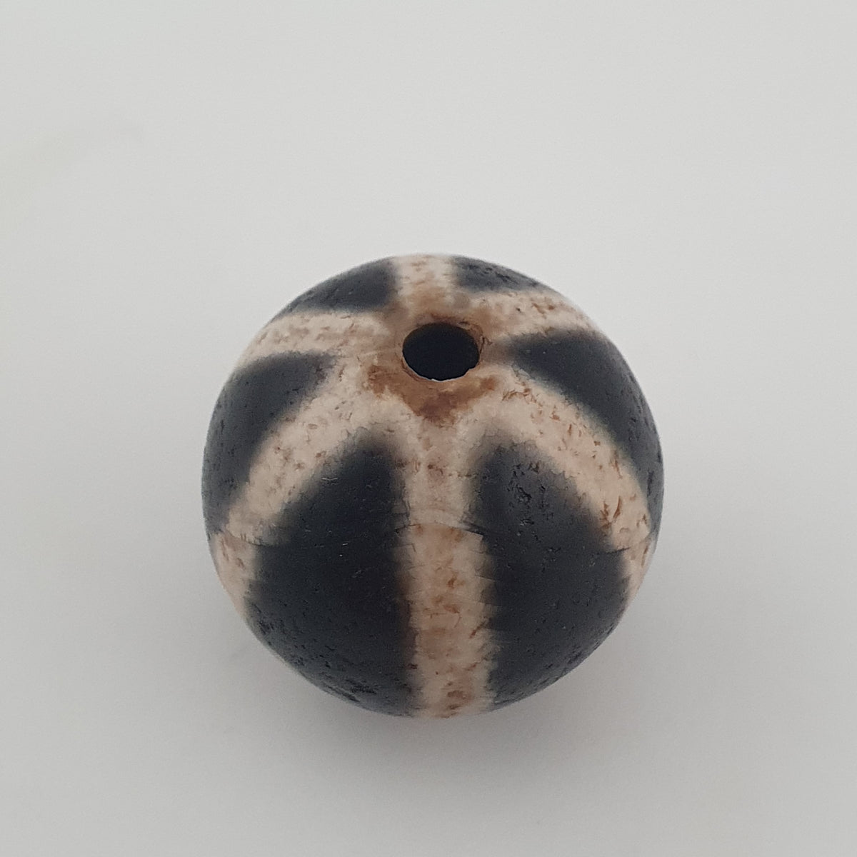Vintage Himalayan Melon Desgin Agate Dzi Bead Amulet