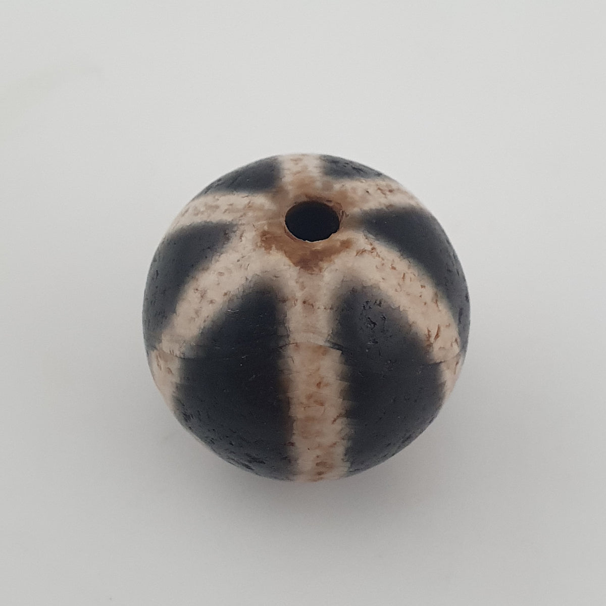 Vintage Himalayan Melon Desgin Agate Dzi Bead Amulet