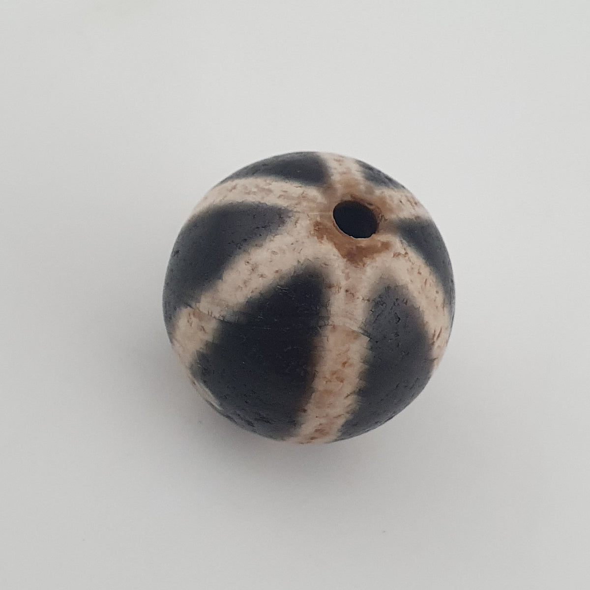 Vintage Himalayan Melon Desgin Agate Dzi Bead Amulet