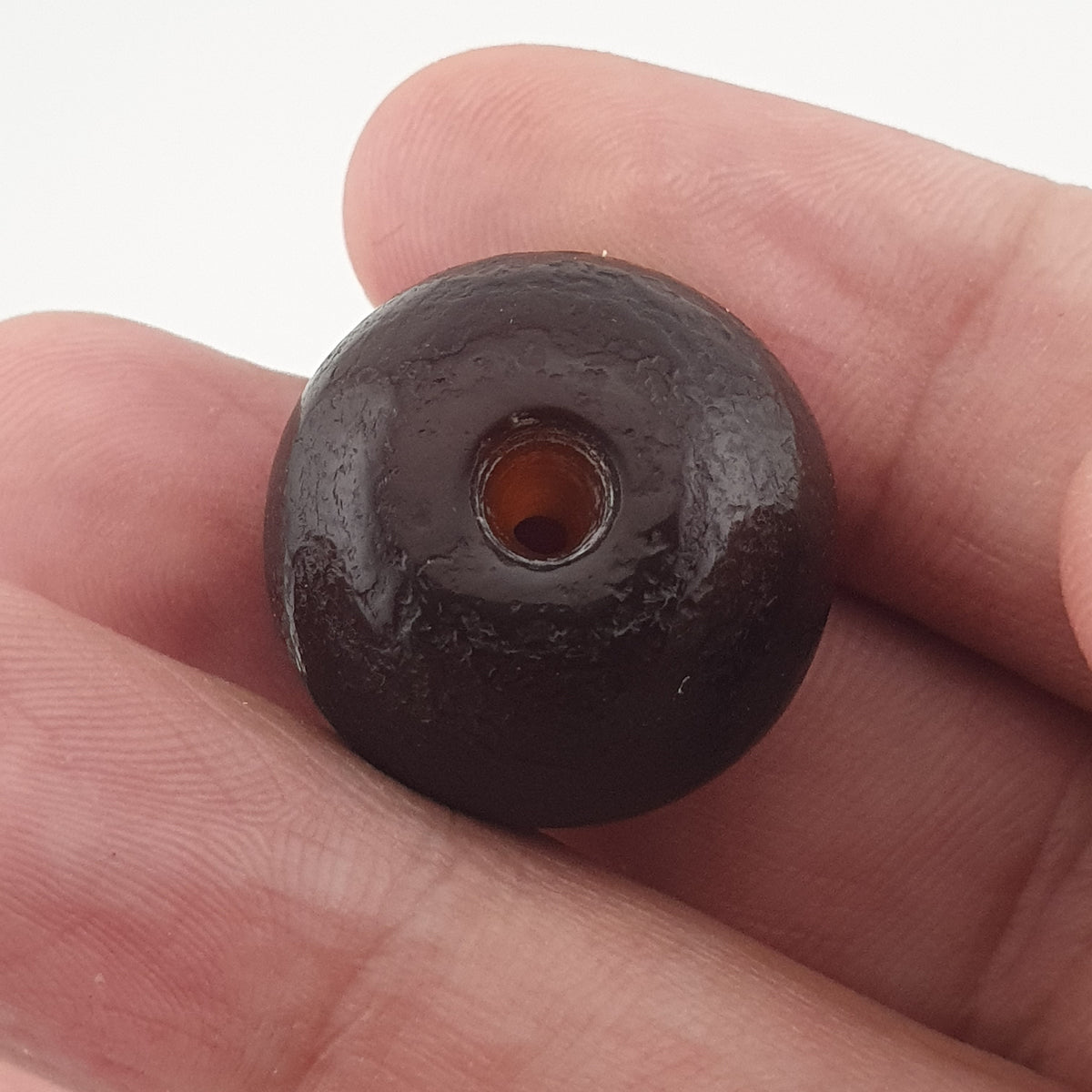 Vintage Himalayan Natrual Tire Shape Agate Beads Amulet