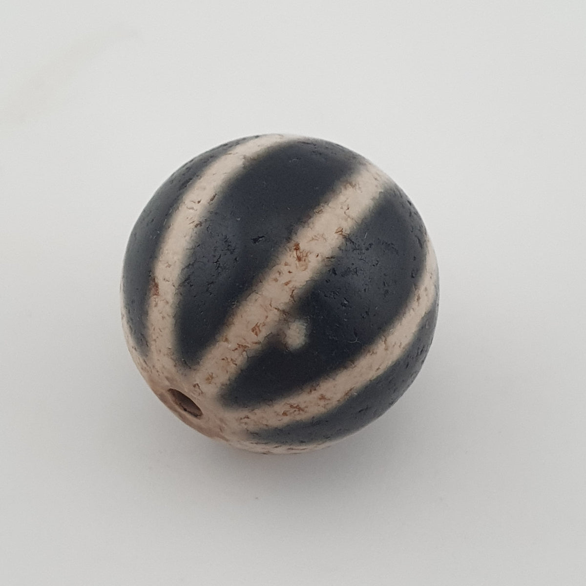 Vintage Himalayan Tibetan Melon Desgin Agate Dzi Bead Amulet