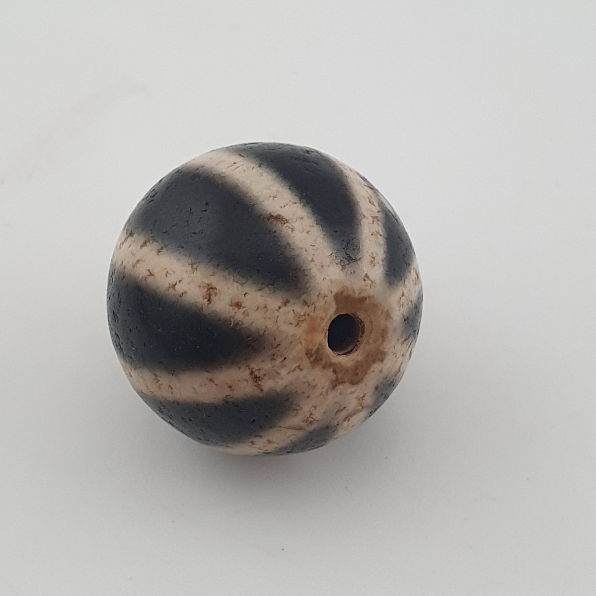 Vintage Himalayan Tibetan Melon Desgin Agate Dzi Bead Amulet