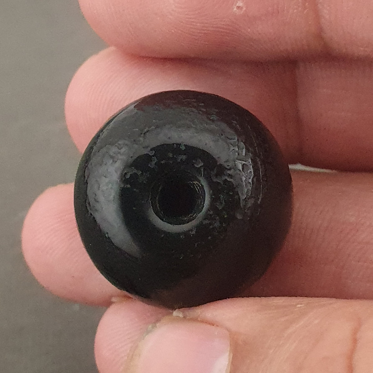 Vintage Himalayan Natrual Eyes Suleimani Agate Beads Amulet Lot of 2