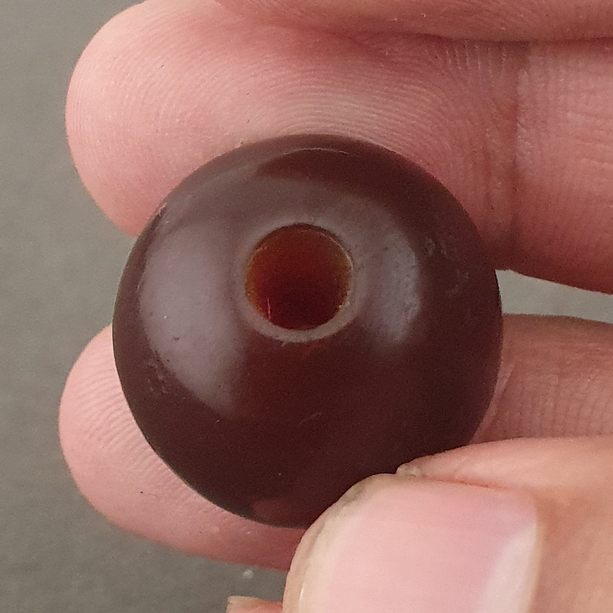 Vintage Himalayan Natrual Eyes Suleimani Agate Beads Amulet Lot of 2