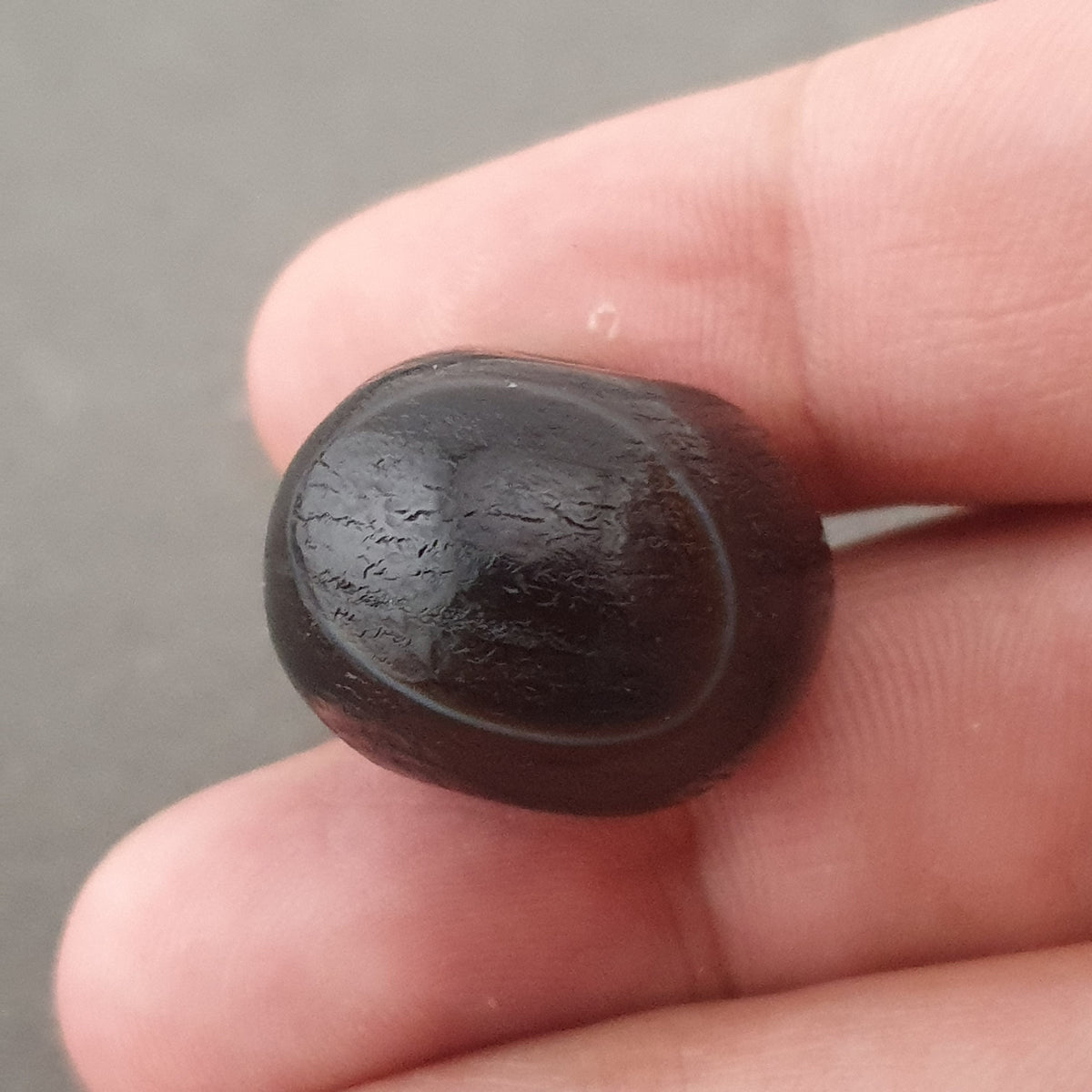 Vintage Himalayan Natrual Eyes Tire Shape Suliemani Agate Bead Amulet