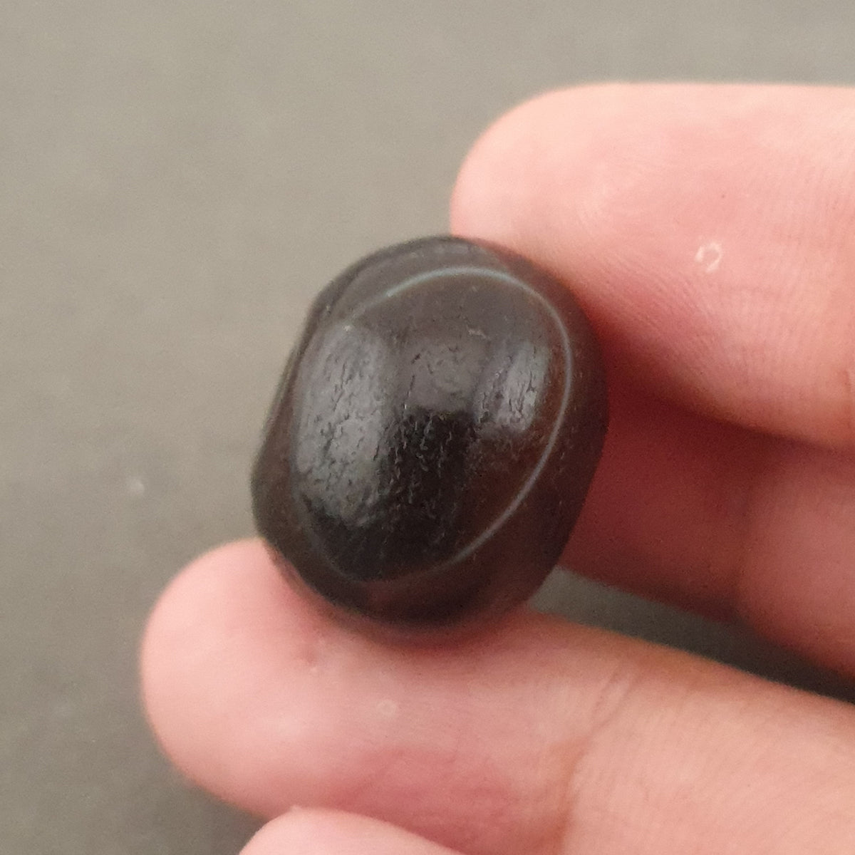 Vintage Himalayan Natrual Eyes Tire Shape Suliemani Agate Bead Amulet
