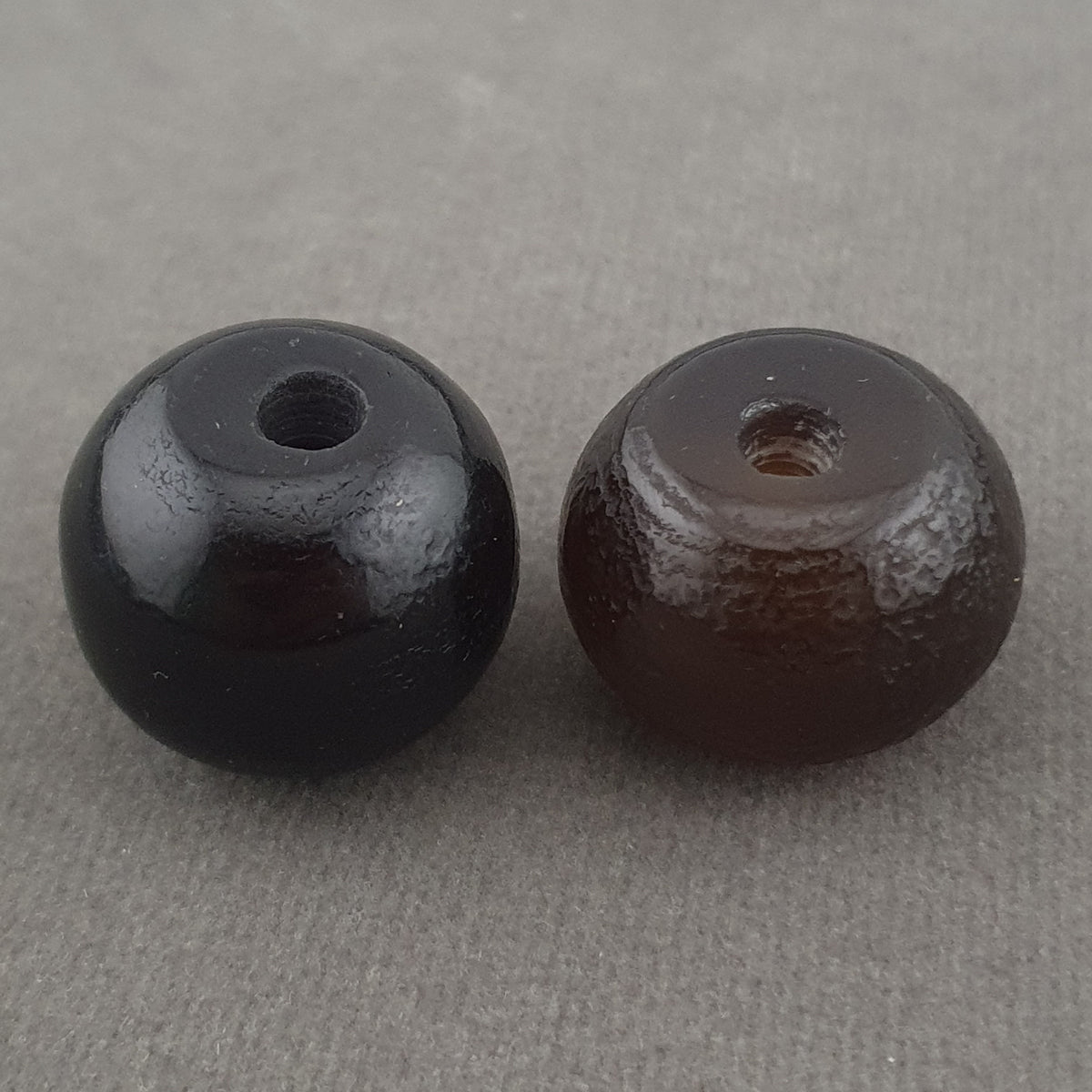 Vintage Himalayan Style Natural Agate Amulet Beads Collectible Lot of 2