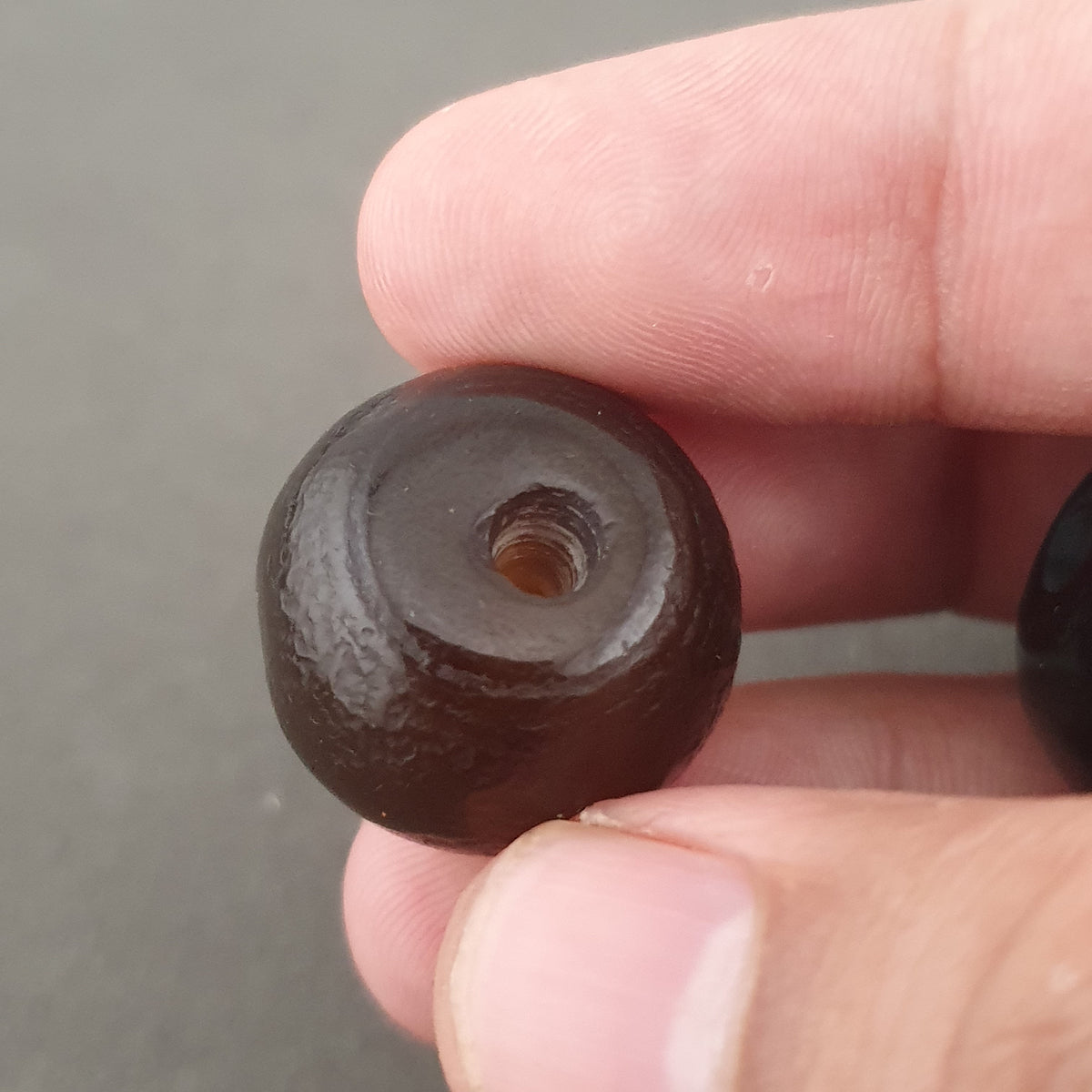 Vintage Himalayan Style Natural Agate Amulet Beads Collectible Lot of 2