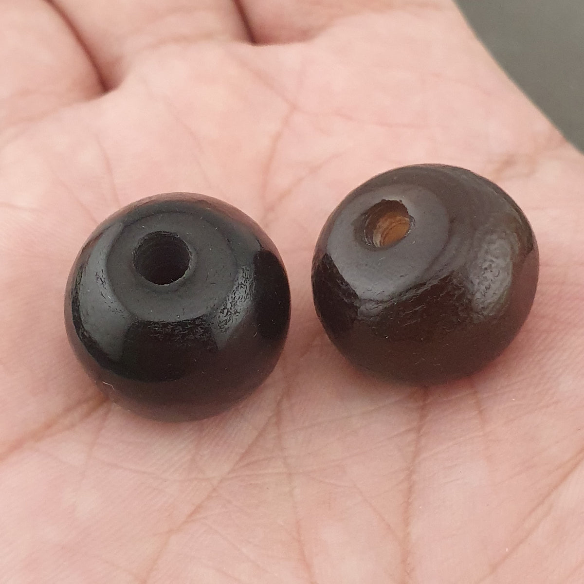 Vintage Himalayan Style Natural Agate Amulet Beads Collectible Lot of 2