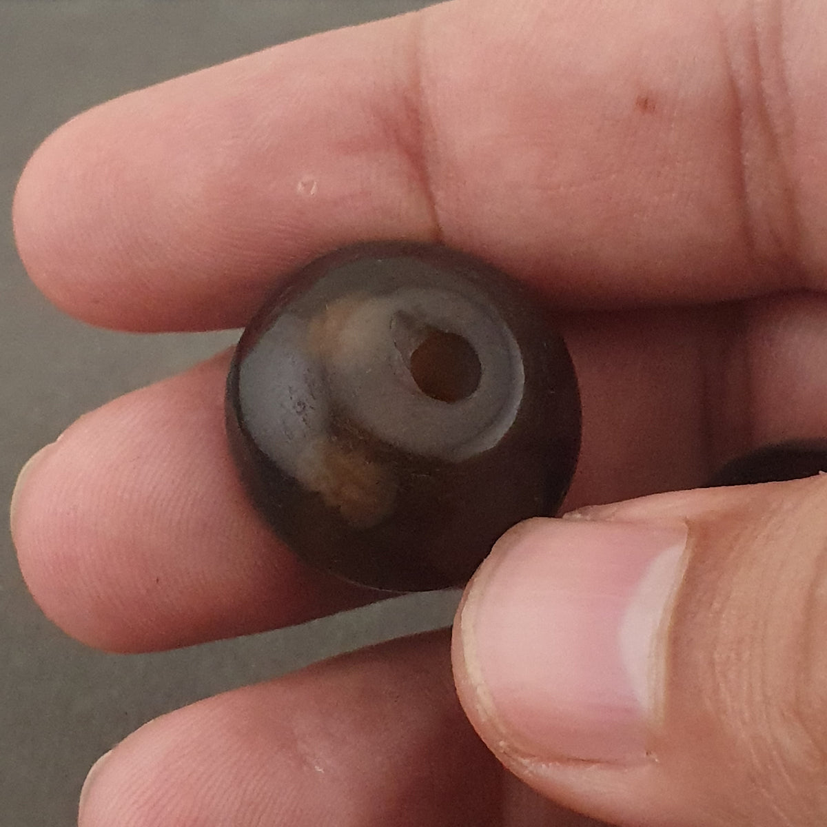 Vintage Natural Eyes Hiamalayan Suliemani Lot of 2 Tire Shape Agate Beads