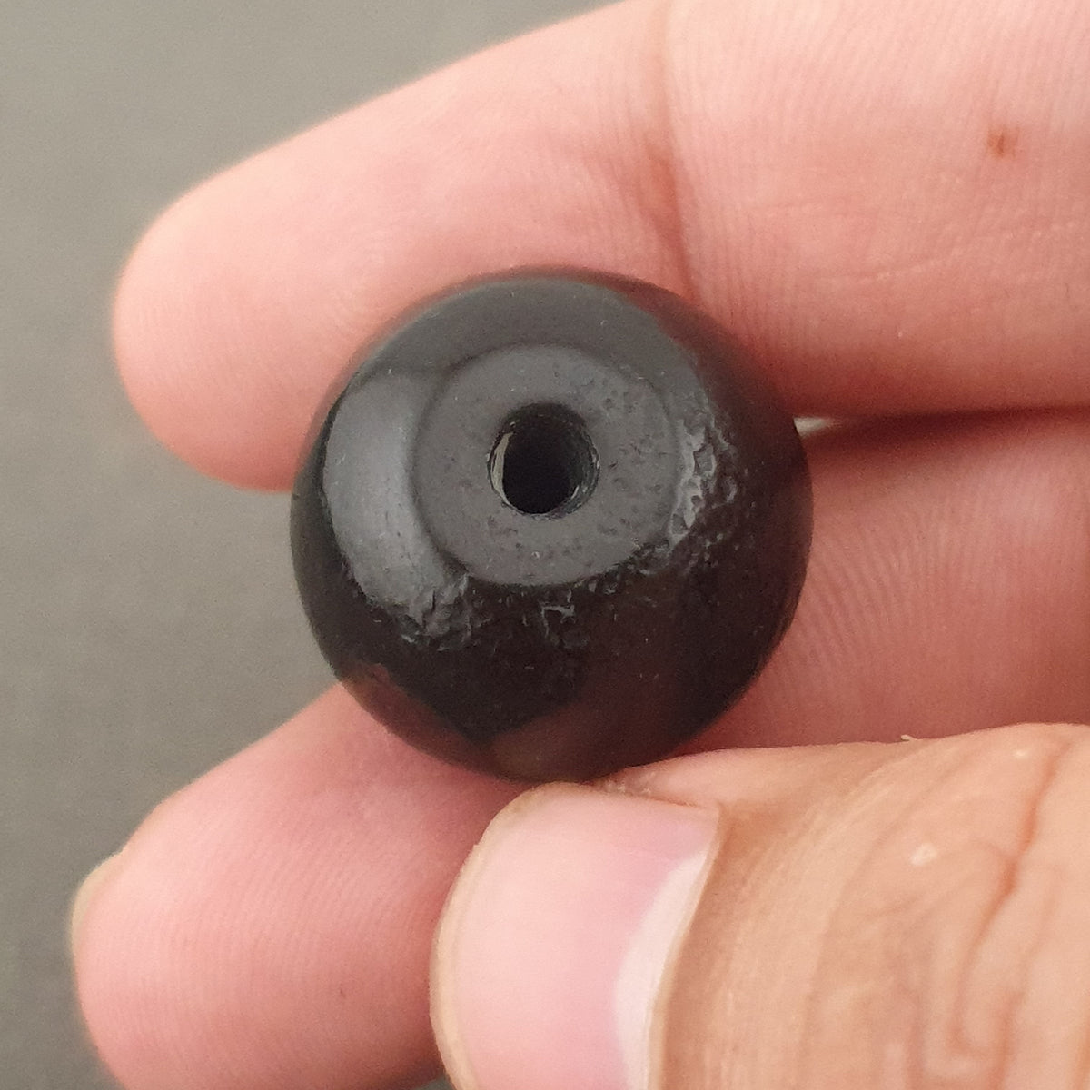 Vintage Natural Eyes Hiamalayan Suliemani Lot of 2 Tire Shape Agate Beads