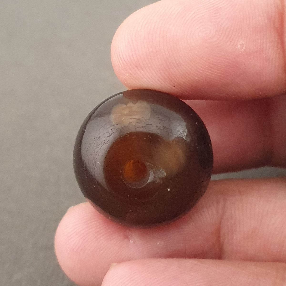 Vintage Natural Eyes Hiamalayan Suliemani Lot of 2 Tire Shape Agate Beads