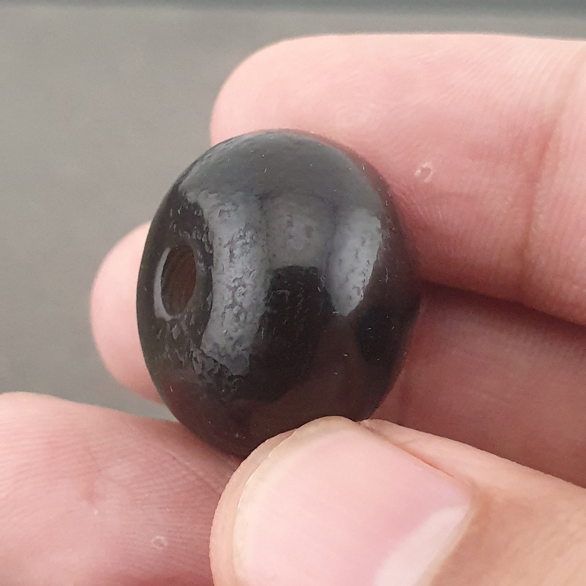 Vintage Lot of 2 Himalayan Natrual Agate Bead Amulet