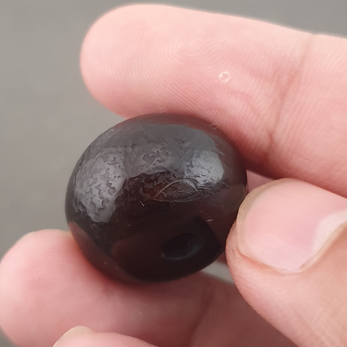 Vintage Lot of 2 Himalayan Natrual Agate Bead Amulet